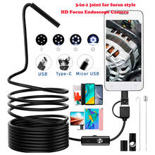 HD Focus Endoscope Camera 6LED 5.5mm Flexible IP67 Waterproof Micro USB Inspection Borescope Camera for Android PC Notebook 2024 - buy cheap