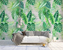 beibehang Customized modern tropical rainforest beautiful flower plant green leaf background wallpaper wall papers home decor 2024 - buy cheap