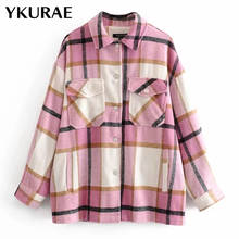 Women Shirt Autumn Winter Fashion Plaid Jacket Casual Parkas Warm Coats Female Jackets Oversize Outerwear Basic Streetwear FL228 2024 - buy cheap