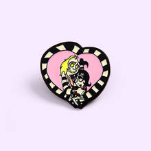 Horror Anime Badge Dark Gothic Love Enamel Brooch Cartoon Creative Lapel Backpack Jewelry Accessories Gift For Friends 2024 - buy cheap
