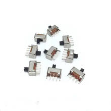 Painel eletrônico em miniatura com 2 posições spdt, interruptor deslizante vertical de 3 pinos 2mm 3mm 4mm 5mm 6mm 7mm de altura, com 10 peças 2024 - compre barato