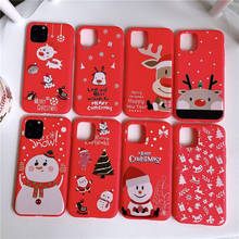 JAMULAR Cartoon Christmas Case For iPhone 11 Pro MAX X XS MAX XR 7 8 6 6s Plus Santa Claus Red Silicone Soft Phone Cover Fundas 2024 - buy cheap