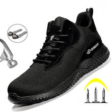 Anti-puncture Safety Shoes Men's Boots Work Sneakers Indestructible Construction Shoes For Men Safety Boots Protective Work Shoe 2024 - buy cheap