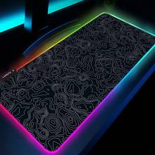 RGB Mouse Pad Art Mousepad White Black Mouse Pad Extra Large Play Mat with Backlight Gloway Mouse Mat Computer Personalized Led 2024 - buy cheap