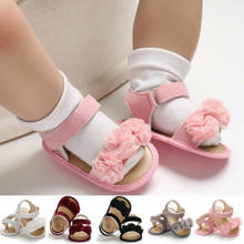 Zuecos de verano para niños de 0 a 18M, sandalias florales de princesa para recién nacidos, zapatillas suaves para caminar en la cuna 2024 - compra barato