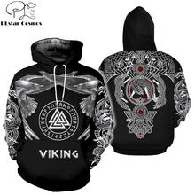 Plstar cosmos 2019 nova moda hoodies viking tatuagem 3d impresso odin viking moletom com capuz unisex casual streetwear com capuz 2024 - compre barato