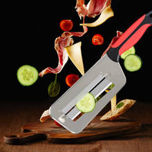 XYj овощерезка, двойной 2 ломтика лезвия нож для нарезки рыбные весы ножи для очистки капусты огурец морковь лук ломтерезка овощечистка 2024 - купить недорого