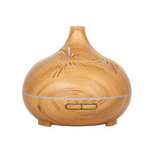 500ml Essential Oil Diffuser Wood Grain Aromatherapy Diffuser Cool Mist Humidifier with Timer Adjustable Mist Waterless Auto Off 2024 - buy cheap