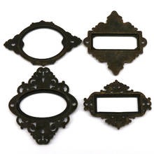 12Pcs Antique Bronze color Decorative Label Frame Cabinet Drawer Box Case Bin File Name Card Holders 2024 - buy cheap