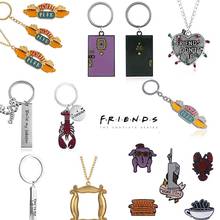 Creative Cute Friends TV Show Brooch Keychain Pin Cartoon Coffee Time Jewelry Gift Brooches and Keychain 2024 - buy cheap