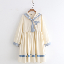 Japonês kawaii menina doce lolita vestido de marinheiro do vintage colarinho jk uniforme estudante vestido vitoriano loli cosplay gothic lolita op 2024 - compre barato