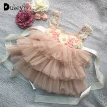 Champagne Wedding Dresses for Girls Birthday Dress with Sash Baby Girl Lace Sling Princess Tutu Dress Crystal Dress 2024 - buy cheap