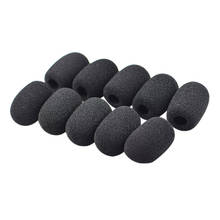 10PC Microphone Case Windshield Foam Cover for Lapel Microphone Headset Protective Cover Black 2024 - buy cheap