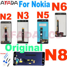 Kit de reposição de tela de celular, tela lcd touch original para nokia 3, n3, ta-1020, ta-1028, ta-1032, ta-1038, n5, 6, n6, 8 e n8 2024 - compre barato