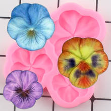 Pansies Flower Silicone Molds Cupcake Topper Fondant Cake Decorating Tools DIY Baking Candy  Chocolate Gumpaste Moulds 2024 - buy cheap