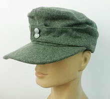 Tomwang2012. Segunda guerra mundial alemão m43 cinza verde lã campo boné wh em alistado militar chapéu 2024 - compre barato