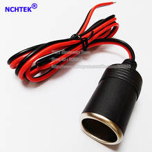 NCHTEK 1M Length Car Cigarette Lighter Female Socket Adapter Plug Cable  ,Car Charger Cigarette Female Cord/Free shipping/5PCS 2024 - buy cheap