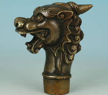100% bronze cobre puro bronze velho vovô boa sorte bengala esculpida coleção estátua do dragão bengala cabeça 2024 - compre barato