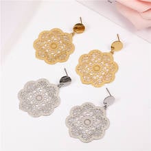 OUFEI Flower Earrings 2020 Fashion Jewelry Accessories Stainless Steel Jewelry Woman Drop Earrings Set Gifts For Women 2024 - buy cheap