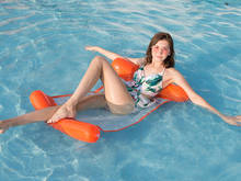 Anéis de natação de verão piscina cama de água rede reclinável flutuador inflável flutuante colchão piscina mar festa brinquedo lounge cama 2024 - compre barato