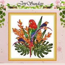 Parrot animals painting counted 11CT 14CT Cross Stitch Sets DIY Chinese Cross-stitch Kits Embroidery Needlework home decor 2024 - buy cheap
