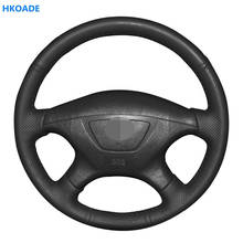 Hand-stitched Black Hige Soft Artificial Leather Car Steering Wheel Cover for Mitsubishi Montero Sport 2004 Pajero Sport 2004 2024 - buy cheap