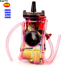 Colorful PWK Carburetor Motorcycle 2/4T Engine Scooters Dirt Bike ATV 28 30 32 34mm with Power Jet Racing Motor For 125 To 250CC 2024 - buy cheap