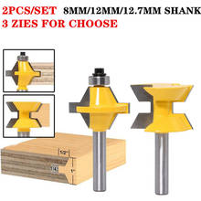 2pcs 120 Degree Wood Router Bit Sets Woodworking Groove Chisel Milling Cutter Tools - 8mm/12mm/12.7mm Shank 2024 - buy cheap