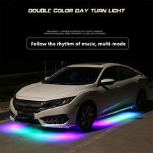 Tira Flexible de luces LED para coche, Lámpara decorativa de Ambiente, sistema debajo del tubo, Kit de luces de neón, 4 Uds. 2024 - compra barato