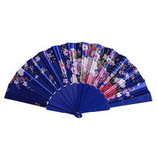 Vintage bamboo hand-folding flower fan Chinese dance colorful wedding Lace Silk Folding Hand Held party Home supplies 19JUL29 2024 - buy cheap