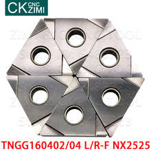 Insertos de carburo de cerámica, herramienta de corte de torneado, TNGG para acero, TNGG160404L-F NX2525 TNGG160402R-F NX2525 TNGG160404R-F NX2525 2024 - compra barato