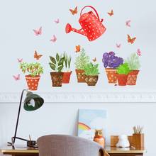 Maceta de jardín, planta de bonsái, pegatina de pared, flor para el hogar, sala de estar Decoración Para, carteles estéticos para adolescentes, decoración de pared, arte Mural 2024 - compra barato