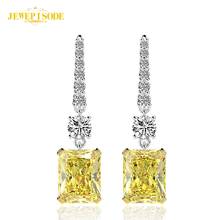 Jewepisode classic 925 sterling silver earrings for women with citirne created moissanite stones fashion jewelry drop earrings 2024 - buy cheap