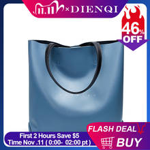 Fashion Brand Genuine Leather Bags Women Large Capacity Cowhide Skin Handbags Big Ladies Bucket Blue Hand Bag Female Tote Bags 2024 - buy cheap