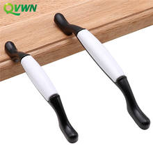 QVWN Black White Ceramic Kitchen Cabinet Pulls Knobs And Handles For Children Furniture Door Handle Accessories Hardware Dresser 2024 - buy cheap