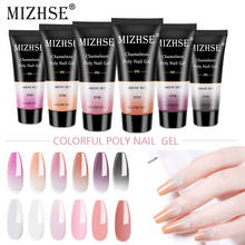 Mizhse gel para extensão de unha, gel híbrido para extensão de unha com 30ml branco e transparente de gel uv para esmalte de unha com absorção 2024 - compre barato