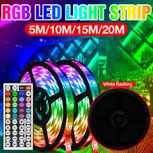 LED Strip Lamp RGB DIY Colour LED Light Strip 5m 10m 15m 20m Flexible Ribbon DC12V Waterproof Tape Diode LED Dimmable Fita 5050 2024 - buy cheap