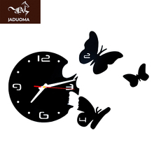 Jaduoma 3d Wall Clock Stickers Diy Acrylic 3d Butterfly Wall Clock Mirror Mute Large Wall Clock Modern Design Home Decoration Buy Cheap In An Online Store With Delivery Price Comparison Specifications