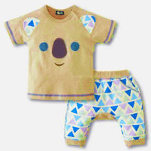 Conjunto de ropa de verano para niños, traje de bebé, Manga corta + pantalón PP, ropa de recién nacido, unisex 2024 - compra barato