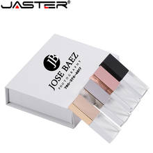 JASTER New Custom LOGO Crystal Usb 2.0 Memory Flash Drive with Gift Box 4GB 8GB 16GB 32GB 64GB (Over 10pcs Free Logo) 2024 - buy cheap