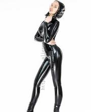 3D резка промежность лоскутное ремесла женщин черный Фетиш латексный костюм Связывание в зентай с крышкой украшения 2024 - купить недорого