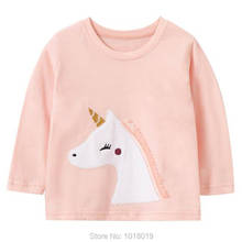 Ropa de unicornio 100% algodón para niña, ropa de marca de ropa interior para niñas pequeñas niños, camisetas para primavera y otoño 2024 - compra barato