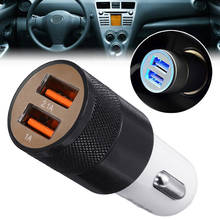 Mini soquete usb com 2 portas duplas 12v, adaptador de carregador para acendedor de carro, soquete de acendedor de cigarro de carregamento rápido 2024 - compre barato