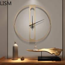 Relógio de parede grande 3d de metal, sala de estar, dourado, silencioso, nórdico, antigo, mecanismo criativo, luxo, 2020 2024 - compre barato