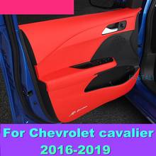 Porta do carro anti-pontapé adesivos interior porta painel de couro adesivos decorativos acessórios do carro para chevrolet cavalier 2016-2019 2024 - compre barato