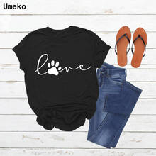 Umeko 2020 Новая модная футболка с круглым вырезом и коротким рукавом, летняя повседневная футболка с принтом, женская футболка, женские футболки, одежда 2024 - купить недорого