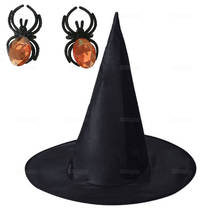 Черные головные уборы ведьмы, вечерние головные уборы волшебника, маскарадное платье для косплея на Хэллоуин, маскарадное кольцо на день рождения, подарок на голову паука 2024 - купить недорого