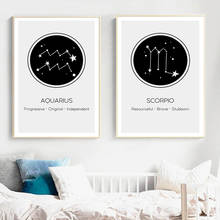 Zodiac Signs PosterConstellations Canvas Painting Astrology Wall Art Print Modern Picture For Living Room On The Wall Home Decor 2024 - buy cheap