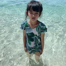 SWIMMART 2019 Toddler 8-12T Kids Girl Swimsuit One Piece Bathing Suits Child Swimwear Wrap Leaves Print Children Beachwear 2024 - buy cheap