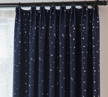Cortinas opacas modernas con estampado de estrellas para sala de estar, cortinas de ventana para dormitorio de niños, tratamiento terminado, Color Azul Marino 2024 - compra barato
